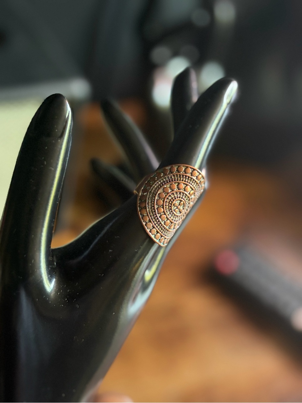 Boho Copper-Tone Filigree Adjustable Ring - Women Jewelry 7